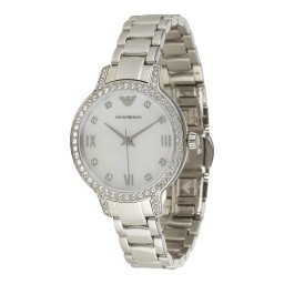 Emporio Armani Ceas analogic argintiu / alb perlat