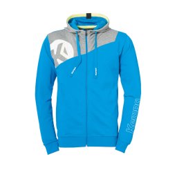 KEMPA Bluză cu fermoar sport 'Core. 2.0' azur / gri amestecat / alb