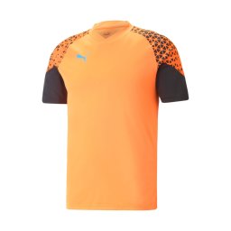 PUMA Tricou funcțional albastru neon / portocaliu mandarină / negru