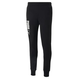PUMA Pantaloni sport negru / alb