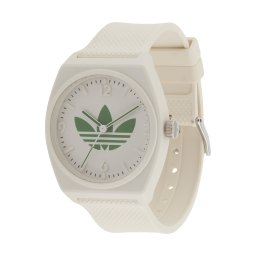 ADIDAS ORIGINALS Ceas analogic 'PROJECT TWO' verde iarbă / alb murdar