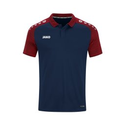 JAKO Tricou funcțional albastru / roșu bordeaux / alb