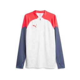 PUMA Tricou funcțional 'IndividualCup' albastru gențiană / roșu deschis / alb