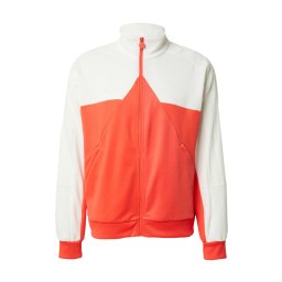 ADIDAS SPORTSWEAR Bluză cu fermoar sport 'Tiro' portocaliu închis / alb murdar