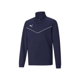 PUMA Hanorac sport 'TeamRise' albastru închis / alb