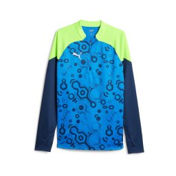 PUMA Tricou funcțional 'IndividualCUP' bleumarin / azur / verde deschis / alb
