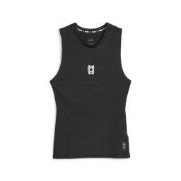 PUMA Tricou funcțional 'Hoops Team' negru / alb