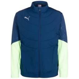PUMA Geacă sport 'Individual' albastru închis / gri / verde mentă