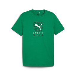 PUMA Tricou funcțional verde / negru / alb