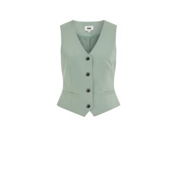 WE Fashion Vestă verde pastel / negru
