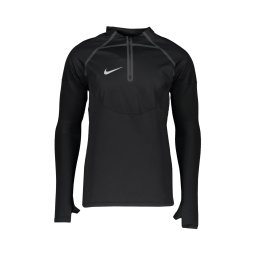 NIKE Tricou funcțional 'Academy Pro Dril Winter Warrior' gri grafit / negru / alb