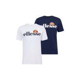 ELLESSE Tricou 'Prado' bleumarin / portocaliu / roșu / alb
