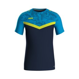 JAKO Tricou funcțional bleumarin / azur / galben citron / verde petrol