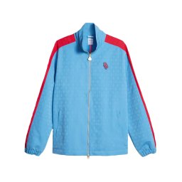PUMA Bluză cu fermoar sport albastru / roșu