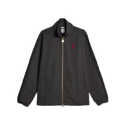 PUMA Bluză cu fermoar sport sângeriu / negru