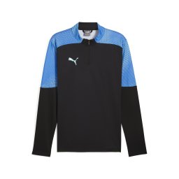 PUMA Tricou funcțional 'IndividualFinal' albastru / albastru pastel / verde deschis / negru