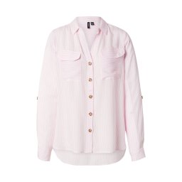 VERO MODA Bluză 'VMBumpy' roz deschis / alb