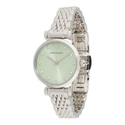 Emporio Armani Ceas analogic verde pastel / argintiu