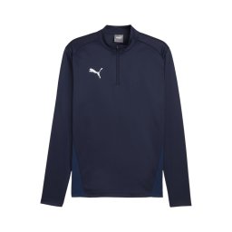 PUMA Tricou funcțional 'TeamGoal' bleumarin / alb