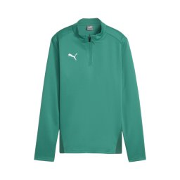 PUMA Tricou funcțional 'TeamGoal' verde petrol / alb