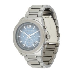Michael Kors Ceas analogic 'SAGE' safir / gri metalic / alb