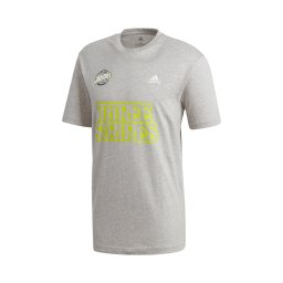 ADIDAS PERFORMANCE Tricou funcțional 'Lucky 8' galben lămâie / gri amestecat / alb