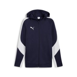 PUMA Bluză cu fermoar sport 'teamEVOSTRIPE' albastru / alb