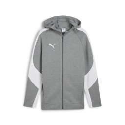 PUMA Bluză cu fermoar sport gri / alb