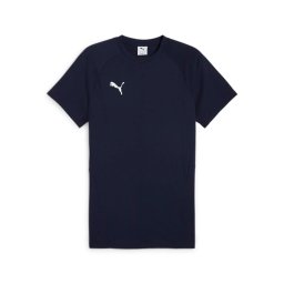PUMA Tricou funcțional 'TeamEvostripe' albastru închis / alb