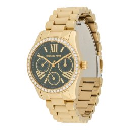 MICHAEL Michael Kors Ceas analogic 'LEXINGTON' auriu / verde smarald