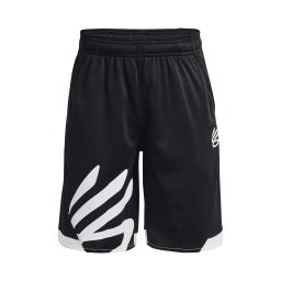 UNDER ARMOUR Pantaloni sport 'Curry Splash' negru / alb