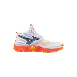 MIZUNO Pantofi sport gri bazalt / portocaliu caisă / negru / alb