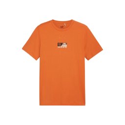 PUMA Tricou funcțional gri taupe / portocaliu închis / negru / alb