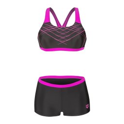 ARENA Costum de baie două piese 'Proposal' mov neon / negru