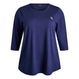 Active by Zizzi Tricou funcțional 'Abasic One' bleumarin / alb