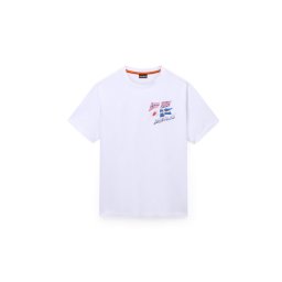NAPAPIJRI Tricou 'Mahsa' roz / alb natural