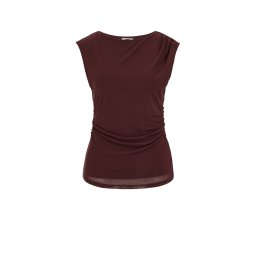 WE Fashion Top roșu burgundy