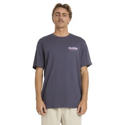 BILLABONG Tricou 'Broadsheet Premium' maro / galben deschis / gri metalic / mov liliachiu