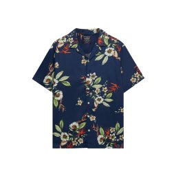 Superdry & Co Cămașă bleumarin / galben deschis / verde iarbă / portocaliu neon