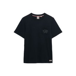 Superdry & Co Tricou 'Vintage Prep' bleumarin / gri