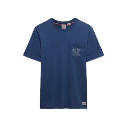 Superdry & Co Tricou 'Vintage Prep' bej / albastru