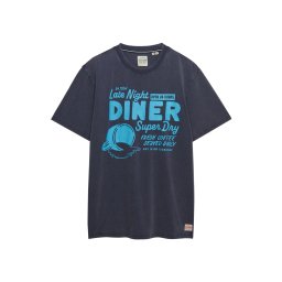 Superdry & Co Tricou 'LOCAL BUSINESS' albastru marin / azur