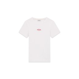 GUESS JEANS Tricou roșu / alb