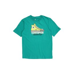 CONVERSE Tricou verde smarald / verde iarbă / negru / alb
