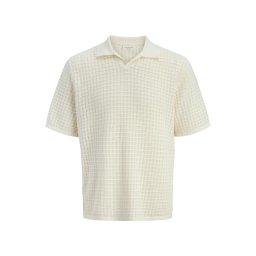 JACK & JONES Pulover 'JORNantucket' alb lână
