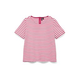 VERO MODA Tricou 'VMABBY' fucsia / alb