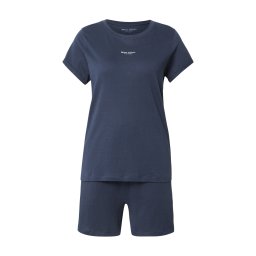 Marc O'Polo Pijama albastru închis / alb