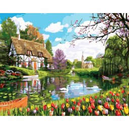 Set pictura pe numere, cu sasiu, Aproape de natura, 40x50 cm