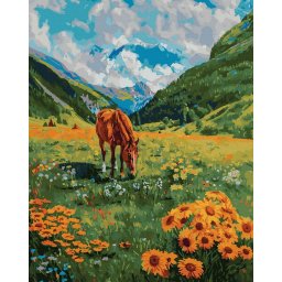 Set pictura pe numere, cu sasiu, Momente efemere de pace, 40x50 cm