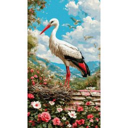 Set pictura pe numere, cu sasiu, Regele inaltimilor, 40x70 cm